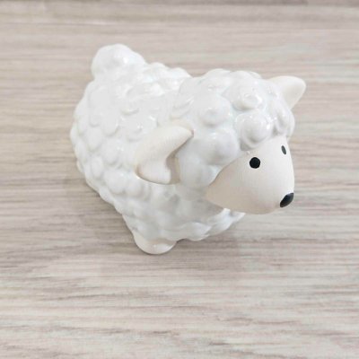 Clayre & Eef Bílá dekorace Ovečka Dakls, 12 x 9 x 8 cm – Hledejceny.cz