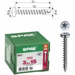 Spax Univerzální vruty do dřeva 3,5x15mm WIROX 1000ks – Hledejceny.cz