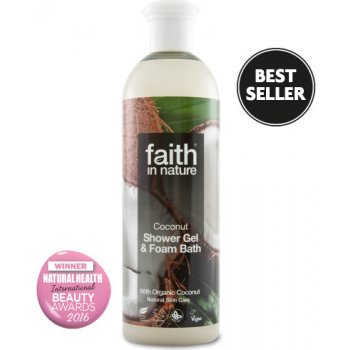 Faith in Nature přírodní sprchový gel a pěna BIO Kokos 250 ml