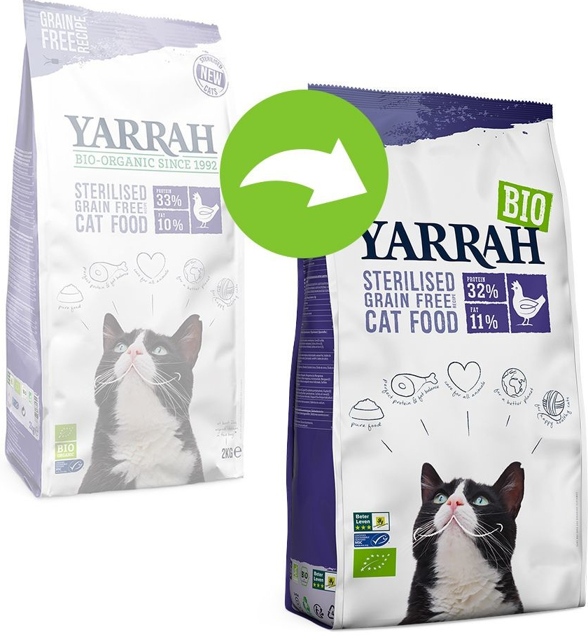 Yarrah Bio Sterilised krmivo pro kočky 2 kg