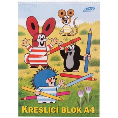 Bobo Kreslící blok KRTEK spirála A4 čistý – Sleviste.cz