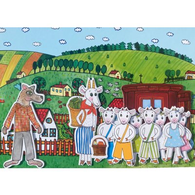 Marionetino Loutky a kulisy k pohádce O kůzlátkách – Zboží Dáma