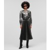Dámská sukně Karl Lagerfeld Lurex Monogram Skirt černá