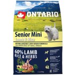 Ontario Senior Mini Lamb & Rice 2,25 kg – Hledejceny.cz