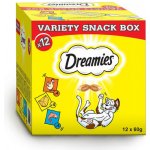 Dreamies Mixbox kuřecí, sýr a losos 12 x 60 g – Zbozi.Blesk.cz