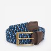 Pásek Barbour Barevný strečový pásek Kildare Webbing belt Marine Blue