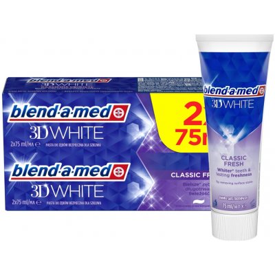 Blend-a-Med 3D White Classic Fresh 2 x 75 ml – Hledejceny.cz