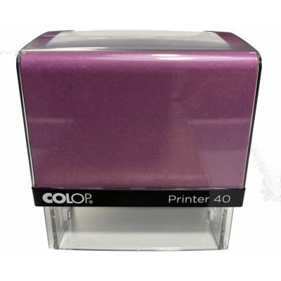 COLOP Samonamáčecí razítko Printer 40 Barva strojku: ČERNÁ, Barva inkoustu: FIALOVÁ – Zboží Mobilmania