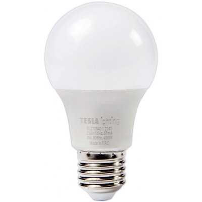 Tesla LED BULB E27, 8W, 806lm, 4000K denní bílá BL270840-1 – Hledejceny.cz