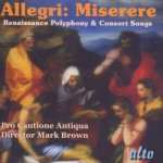 Pro Cantione Antiqua - Allegri - Miserere Renaissance Polyphony Consort Songs CD – Hledejceny.cz
