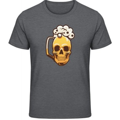 Gildan Soft Style tričko Pivní sklenice ve tvaru smrtky - Dark Heather – Zboží Mobilmania