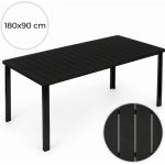 MultiGarden SAK-180-1-1 Zahradní stůl pro 8 osob, 180x90 cm, černá deska – Hledejceny.cz