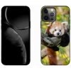 Pouzdro a kryt na mobilní telefon Apple mmCase Gelové iPhone 13 Pro Max 6.7 - panda červené