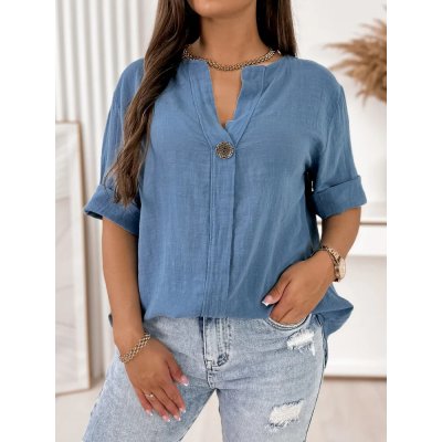 Fashionweek dámská bavlněná halenka oversize s krátkým rukávem UB-Dros Jeans – Hledejceny.cz