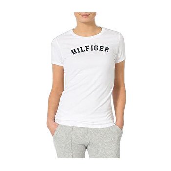 Tommy Hilfiger cotton Iconic Logo SS Tee Print UW0UW00091-100 white