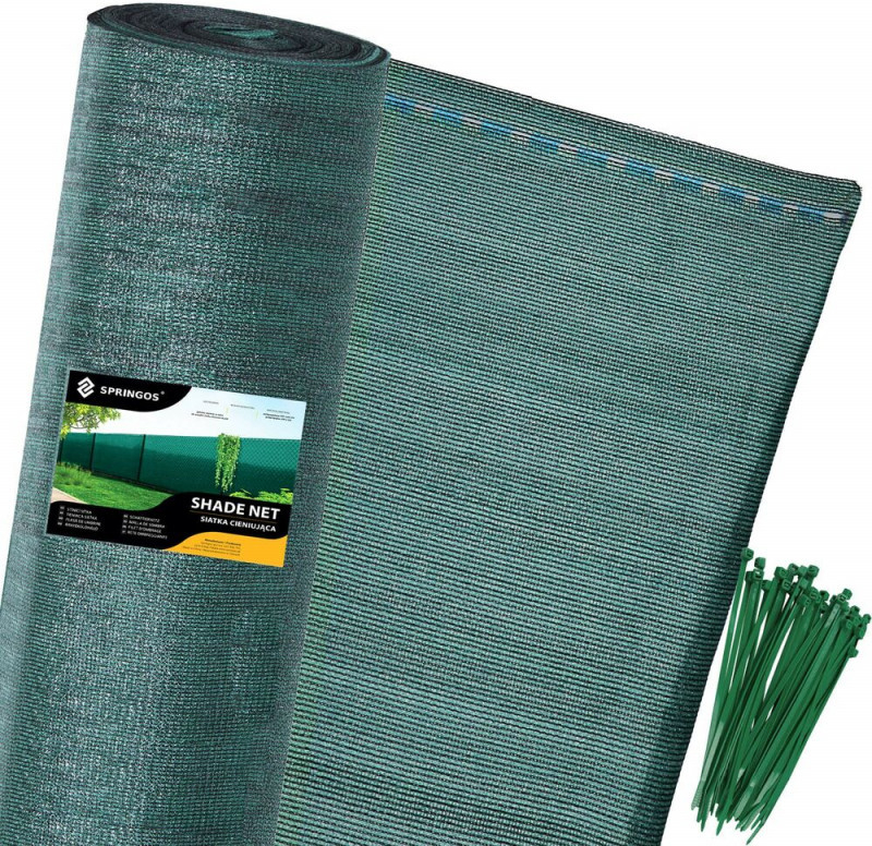 SPRINGOS Stínící tkanina 150cm x 10m, 90% zastínění, zelená SPRINGOS SN0045 SN0045-XG