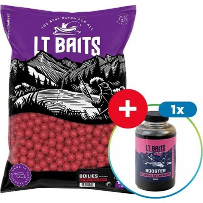 10kg Boilies LT Baits Extreme Strawberry - Jahoda 20mm + Booster Zdarma – Zboží Mobilmania