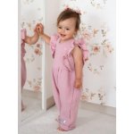 Baby Nellys Letní mušelínový overálek pro holčičky s volánkem Star starorůžová – Zbozi.Blesk.cz