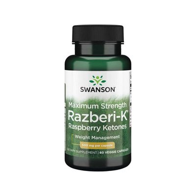 Swanson Razberi-K Raspberry Ketones 60 vegetariánská kapsle 500 mg