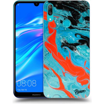 Pouzdro Picasee silikonové Huawei Y7 2019 - Blue Magma černé – Hledejceny.cz