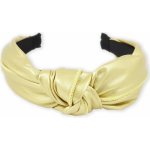 Čelenka do vlasů imitace kůže zlatá – Zboží Mobilmania