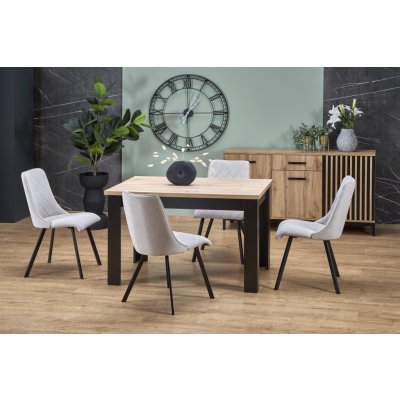 HALMAR Jídelní rozkládací stůl BAGIO 120-160/80 cm dub artisan/černý – Zboží Dáma
