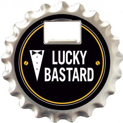 Nekupto Otvírák na pivo, podtácek - Lucky Bastard – Zboží Mobilmania