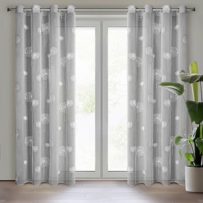 Takoy Dekorační záclona 140x250 cm s motivem pampelišek vytvořeným technikou reliéfního potisku-HF-367193 | 140 x 250 cm – Zboží Mobilmania