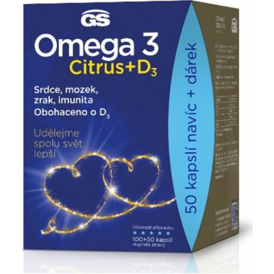 GS Omega 3 Citrus+D 100+50 kaslí dárek 2022 ČR/SK