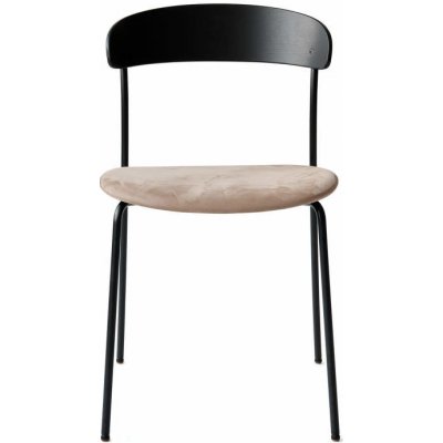 New Works Missing Chair Royal Nubuck Almond 30256 / black lacquered oak