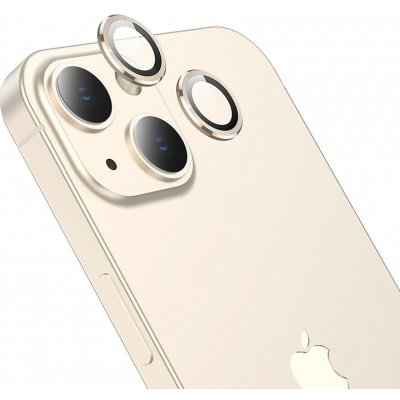 HOCO tvrzené sklo na fotoaparát pro iPhone 13 Mini / iPhone 13 metal gold (V12) A1-24576 – Zboží Živě