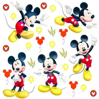 AG Design Samolepící nálepka na zeď Mickey PVC 30x30 cm – Zboží Mobilmania