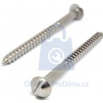 Vrut do dřeva s půlkulatou hlavou a průběžnou drážkou, DIN 96, nerez A2 2,5 x 12, balení 1 ks – Zboží Mobilmania