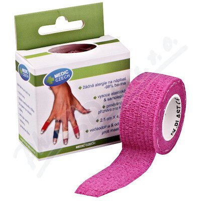 Rychlonáplast elastická 25mmx450cm růžová – Sleviste.cz