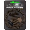 Příslušenství pro vlasce a ocelová lanka Korda Dark Matter Action Pack Gravel 5 ks