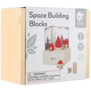 Classic World kostky Logická hra stavební puzzle prostorové konstrukce pro děti 41 ks