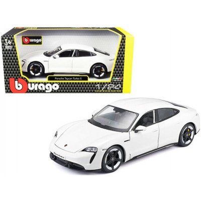 Bburago Porsche Taycan Turbo S 2019 Carrara bílá 1:24 – Zbozi.Blesk.cz