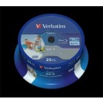 Verbatim BD-R SL 25GB 6x, printable, spindle, 25ks (43811) – Hledejceny.cz