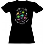 Tričko s potiskem Co tě nezabije mutuje a zkusí to znovu dámské Černá – Zboží Dáma