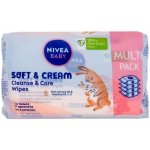NIVEA BABY Vlhčené ubrousky 4 x 57 ks – Zboží Dáma