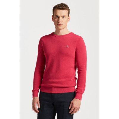 Gant Cotton Pique C-neck růžová – Zboží Mobilmania