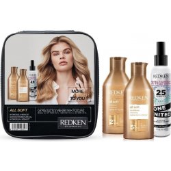 Redken All Soft Vánočn ísada šampon 300 ml + kondicionér 300 ml + bezoplachová péče 150 ml dárková sada