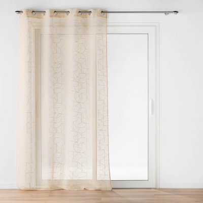 Douceur d'intérieur Záclona se zlatým potiskem, LOUXOR, 140 x 280 cm béžová – Hledejceny.cz