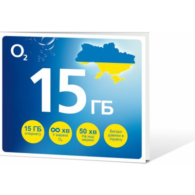 O2 Předplacená karta GO UKRAJINA 15 GB