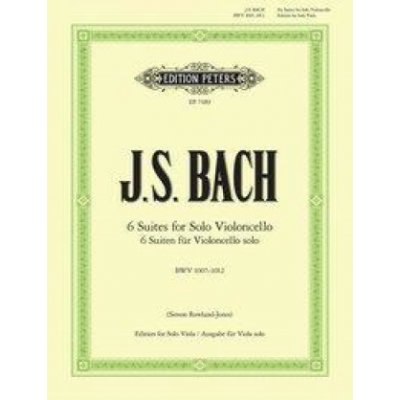 6 Suites for violoncello solo BWV 1007-1012 - transcription for viola solo Johann Sebastian Bach,Simon Rowland-Jones List – Hledejceny.cz