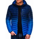 Ombre Clothing pánská zimní prošívaná bunda Avalanche C319 tmavě modrá
