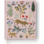 Rifle Paper Co. Vyšívaný skicák Menagerie, růžová barva, papír, textil – Zboží Mobilmania