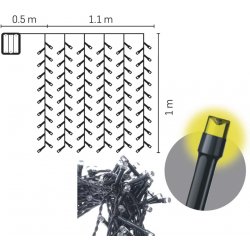 Emos ZY2058 LED vánoční záclona 3× AA venkovní teplá bílá časovač