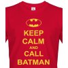 Pánské tričko s potiskem Bezvatriko.cz pánské tričko Keep calm and call Batman Canvas pánské tričko krátkým rukávem 108214 červená