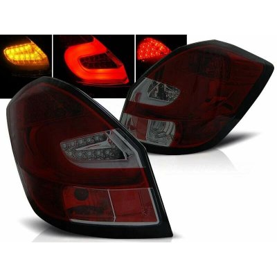 Zadní světla Škoda Fabia II 07- červená/ kouřová LED BAR – Hledejceny.cz